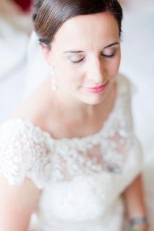 Braut geschlossenes Auge